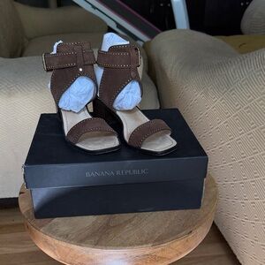 Banana Republic Brown Heeled Sandals